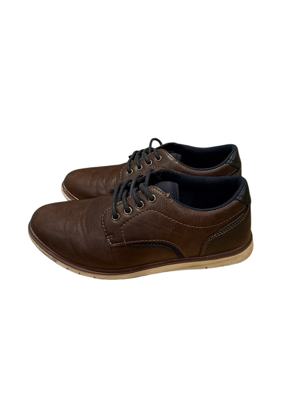 Mix No. 6 Boys Brown Navy Blue Dress Shoe Youth Size 3